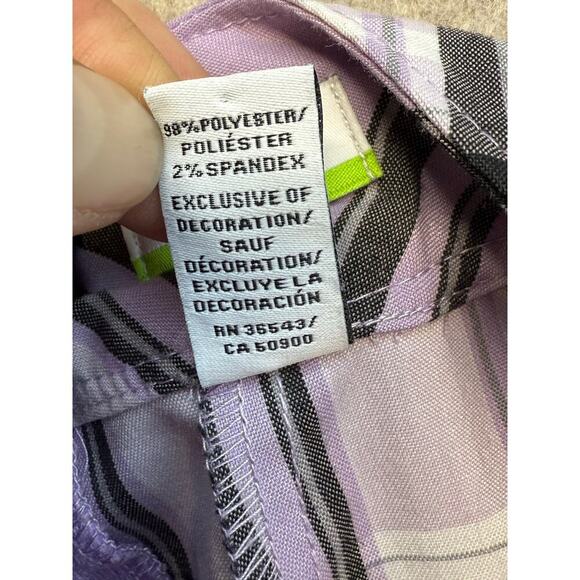 Women's IZOD Purple White Black Plaid Golf Beach Boating Bermuda Shorts Size 10 - Picture 8 of 10